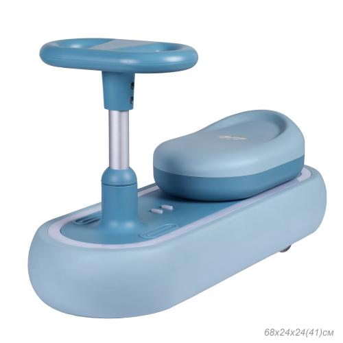 Толокар COMIRON QT-8062/светящиеся полиуретановые колеса 70 мм/ Синий/уп4