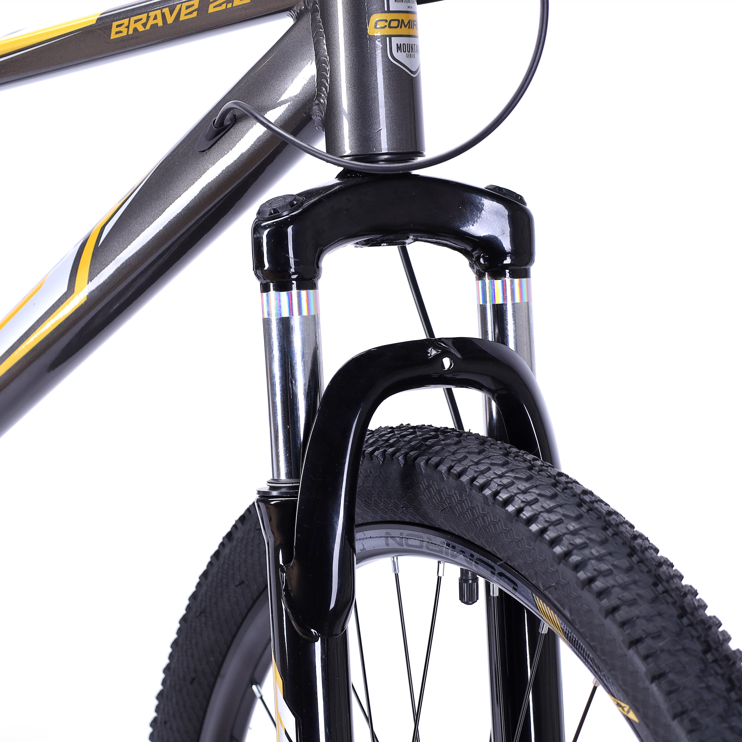 Велосипед 26" рама 15" 1х10sp COMIRON BRAVE 2.0 чёрное золото