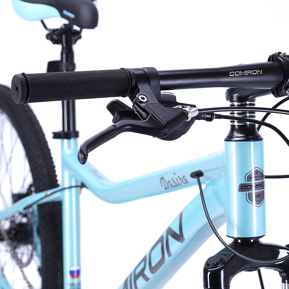 Велосипед 27,5" рама 17" 1x10sp COMIRON DESIRE голубой дымный