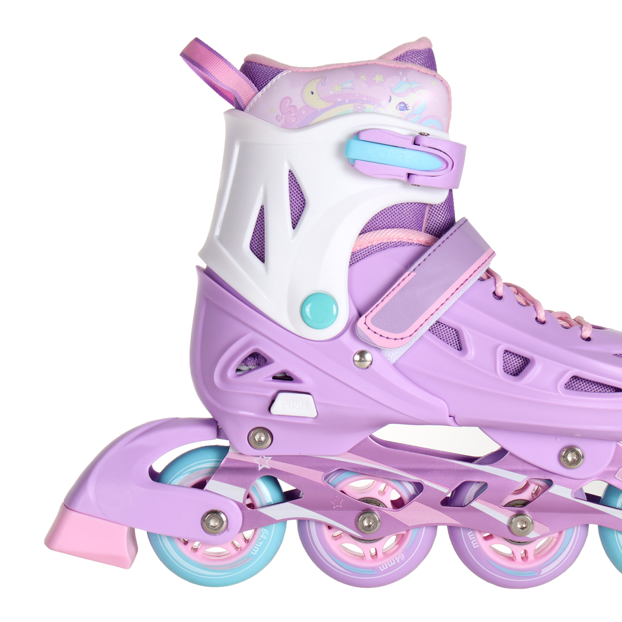 Роликовые коньки COMIRON / 199 S /уп 6/ (31-34) сиреневые