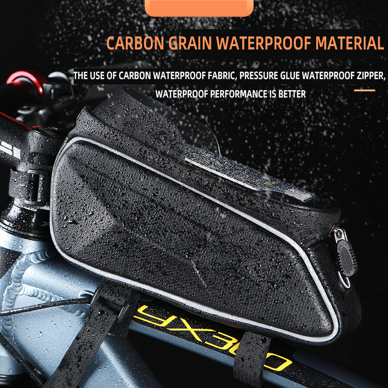 Сумка велосипедная на раму COMIRON "NARAMU" жёсткий EVA Hard Shell корпус водонепроницаемая отдел для смартфон с защитной блендой 23х14.5х8см  /уп 50/