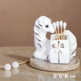 Подставка для ватных палочек Лошадь 8 см / B5438 /уп 96/ Символ года 2026 744512  костяной фарфор