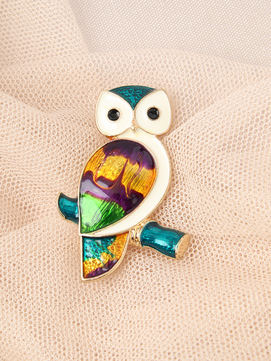 Брошь Сова 4,5 см / 3296 /уп 12/