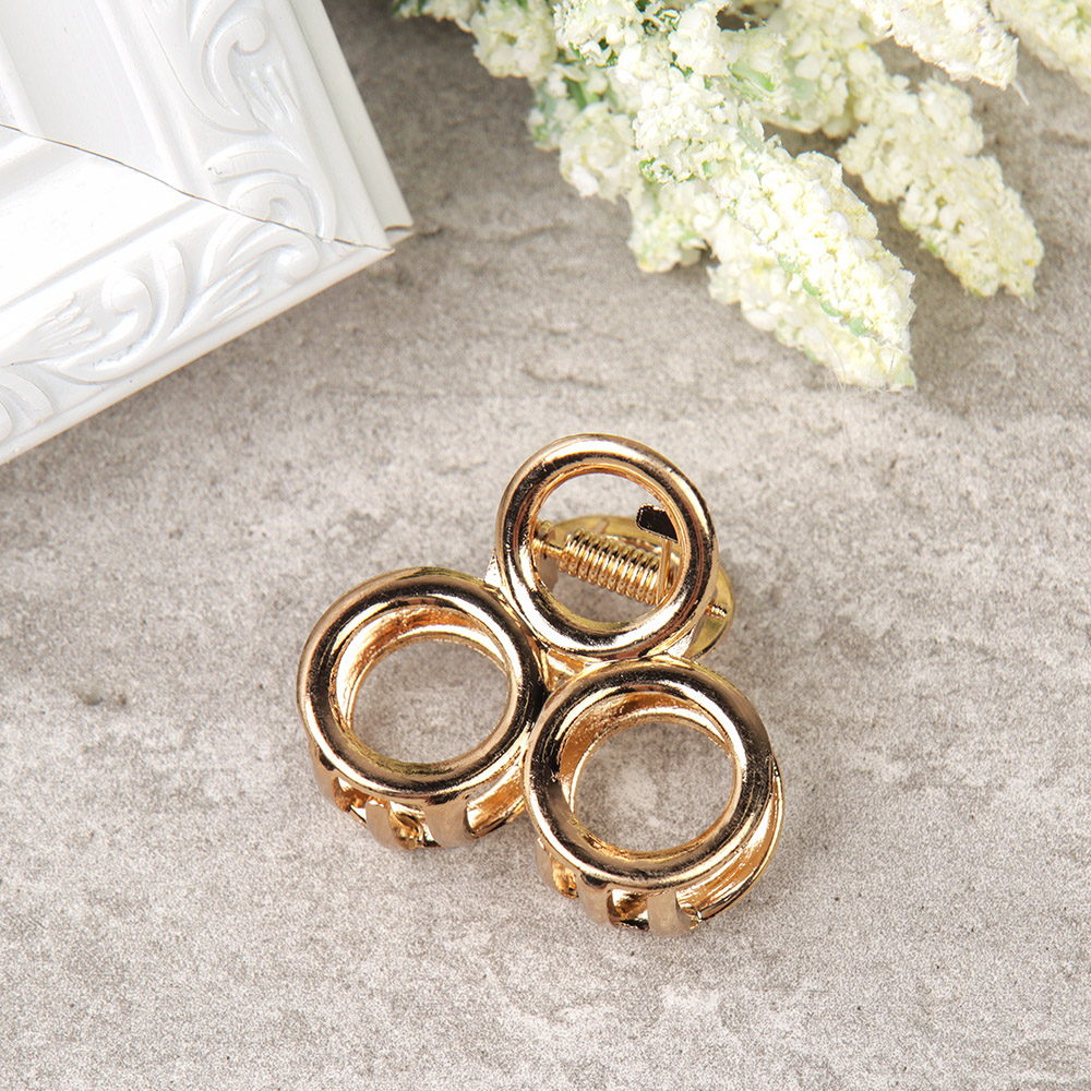 Крабик для волос 4 см / NK-20 /уп 12/металл/золото