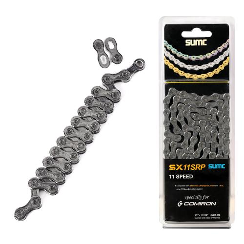 Велосипедная цепь SUMC SX11SRP, 11 speed, 1/2"x11/128", 116 звеньев, супер антикоррозионная защита 800 часов, ГОСТ 30442-97 ISO 9633 /уп 50/