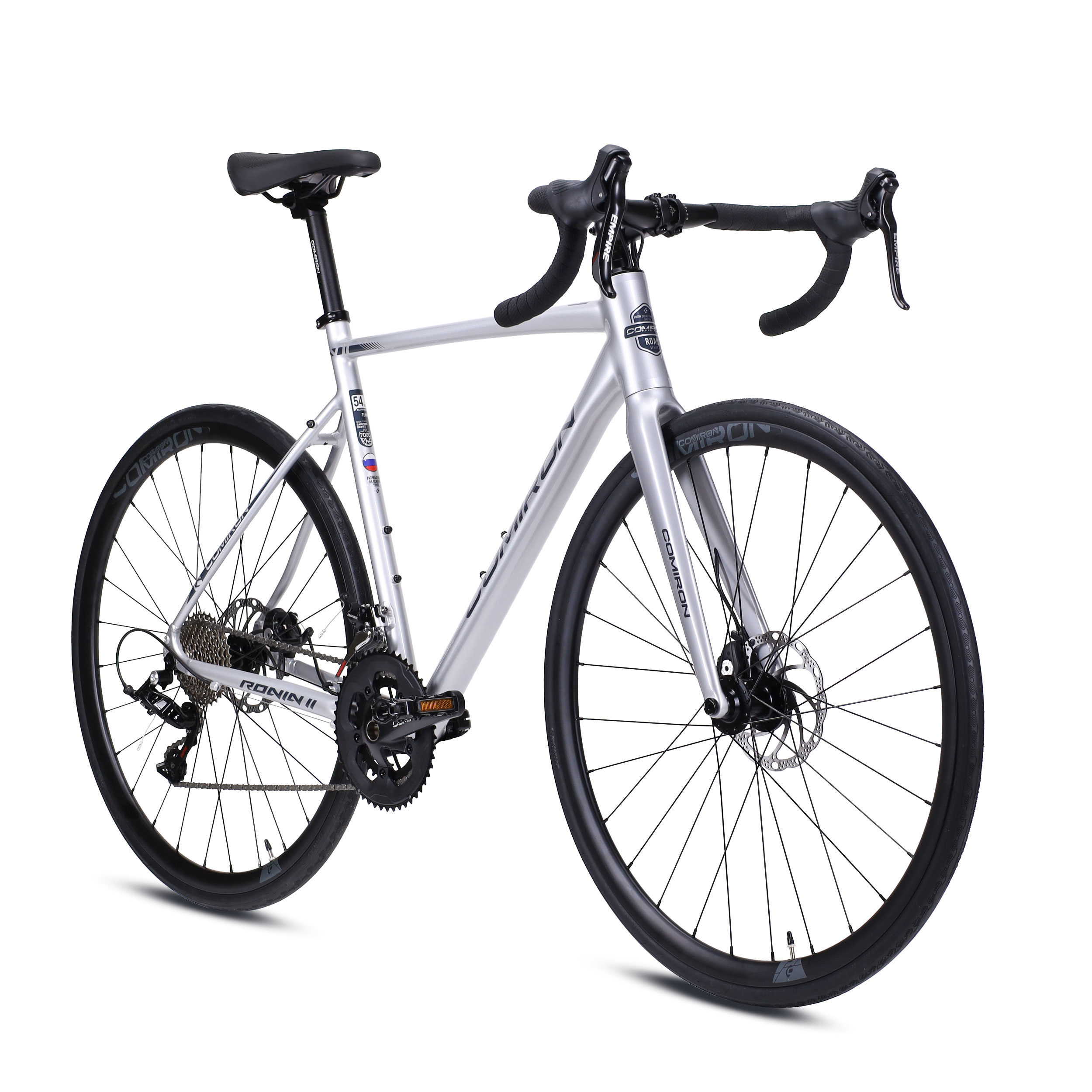 Велосипед шоссейный COMIRON RONIN II 700C-540mm SENSAH 2X11S оси, серебристый