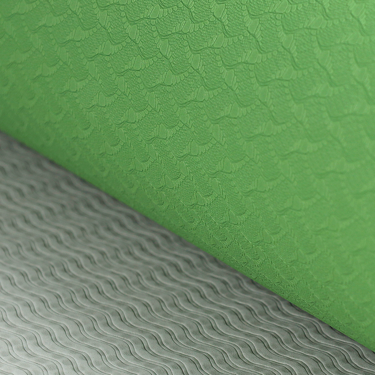 Коврик для йоги и фитнеса спортивный гимнастический двухслойный TPE 6мм. 183х61х0,6 цвет: тёмно-зелёный / YM2-TPE-6DG /уп 12/