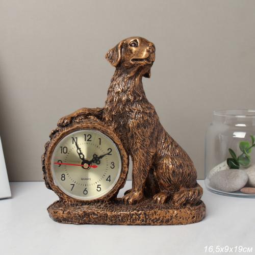 Часы статуэтка Собака 19 см / 2404 /уп 24/