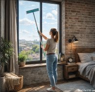 Окномойка 35х11x110 см / M1 /уп 40 / 2 насадки