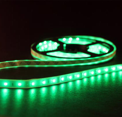 Лента светодиодная 5 м с ВТ SMD3528 220V 60LEDs IP65/ ЗЕЛЕНЫЙ