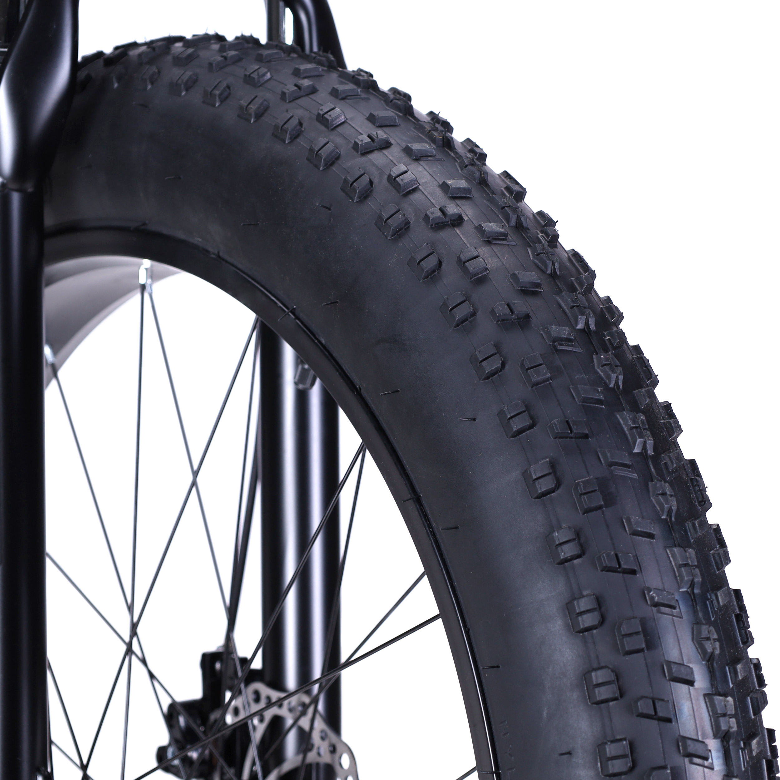 Велосипед фэт-байк 26"x4" рама 19" COMIRON CHUBBY, 1*10sp L-TWOO, 34T, CASSETE 11-42T, SUSPENSION, чёрно-серый mustang