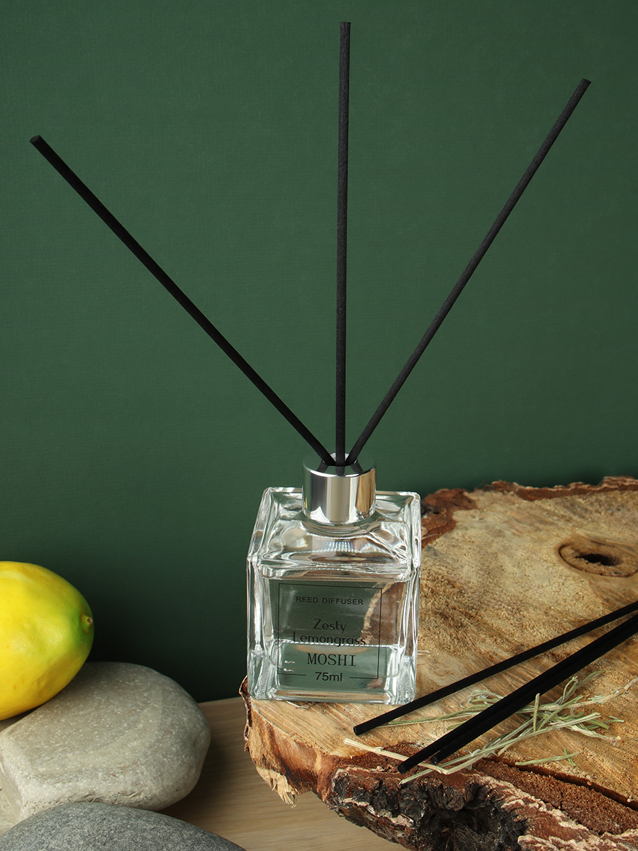 Жидкий ароматизатор с диффузором 75 мл (Тропические фрукты, роза, лаванда, лемонграс, гавайский бриз) / AF79921 /уп 12/48/серия MOSHI