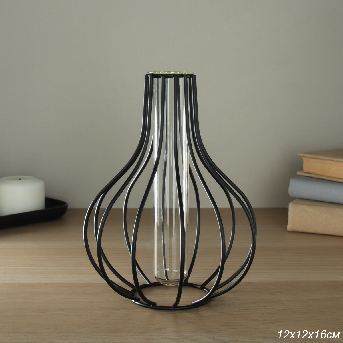 Ваза для цветов 16 см / WC-1032-1 /уп 60/