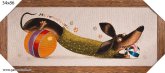 Картина гобелен 34х85 Баловни. Такса мячики / 6995-B-196 / иваново
