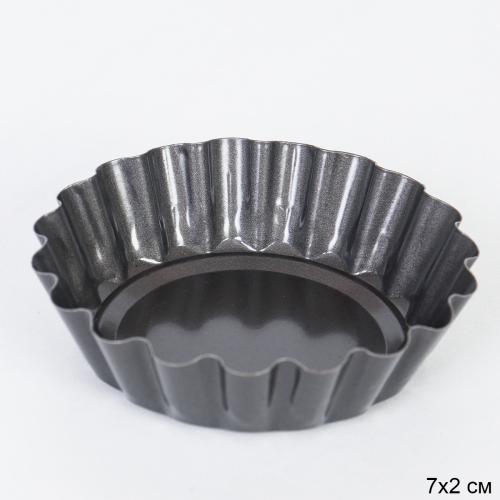 Форма для выпечки Кекса круглая 7х2 см ШТУЧНО / RSD-26 /уп 586/ 0,01/ 641421