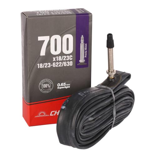 Камера велосипедная спортивная CHAOYANG SUPER LITE 700×18/23C  FV48MM 0.65MM 72g /уп50/