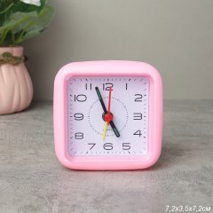 Будильник 7,2х3,5х7,2 см / 8035-1 розовый /уп 300/ 737935     