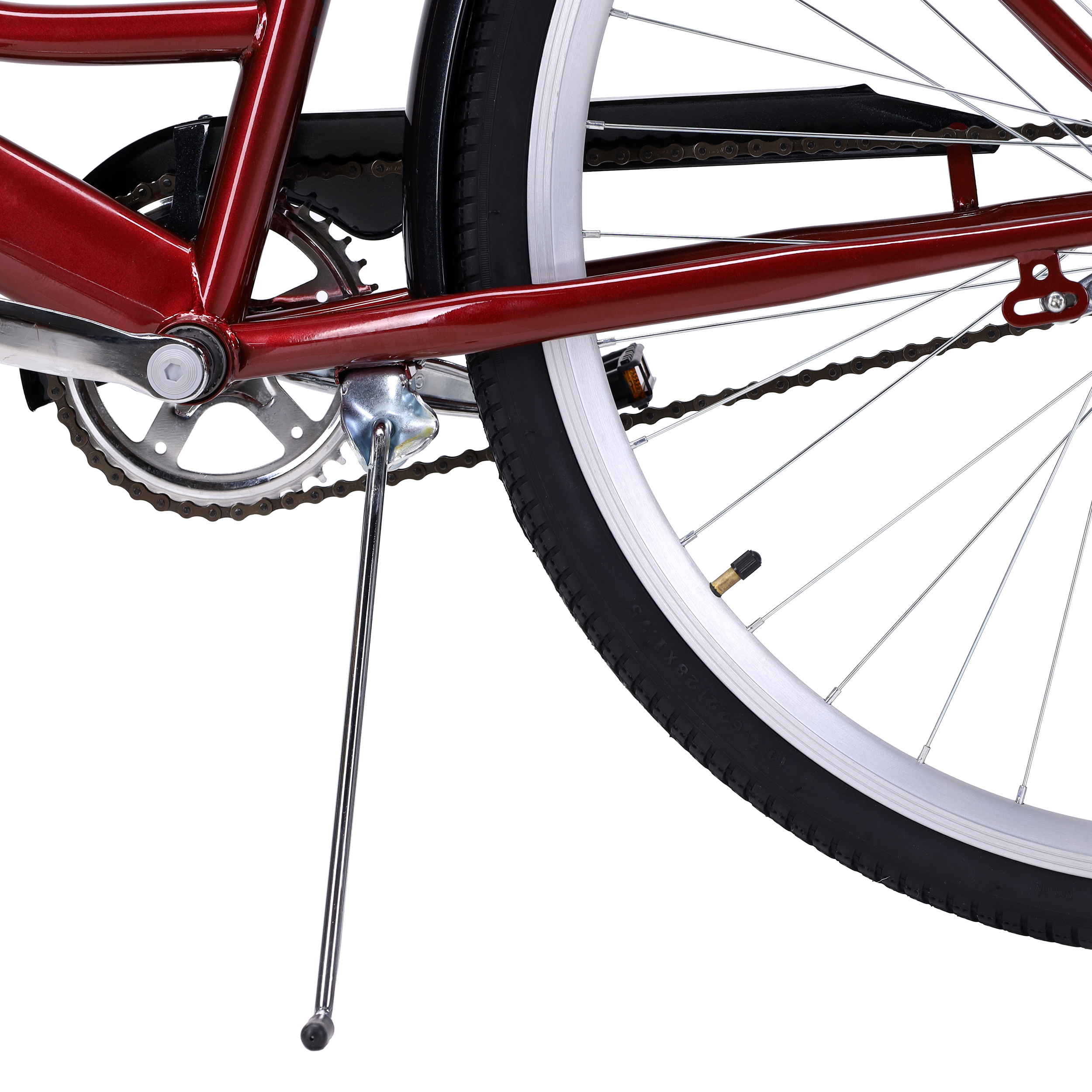 Велосипед городской с корзинкой 28" рама 19" 1sp KRYPTON DACHA W красный кристалл ЦВК