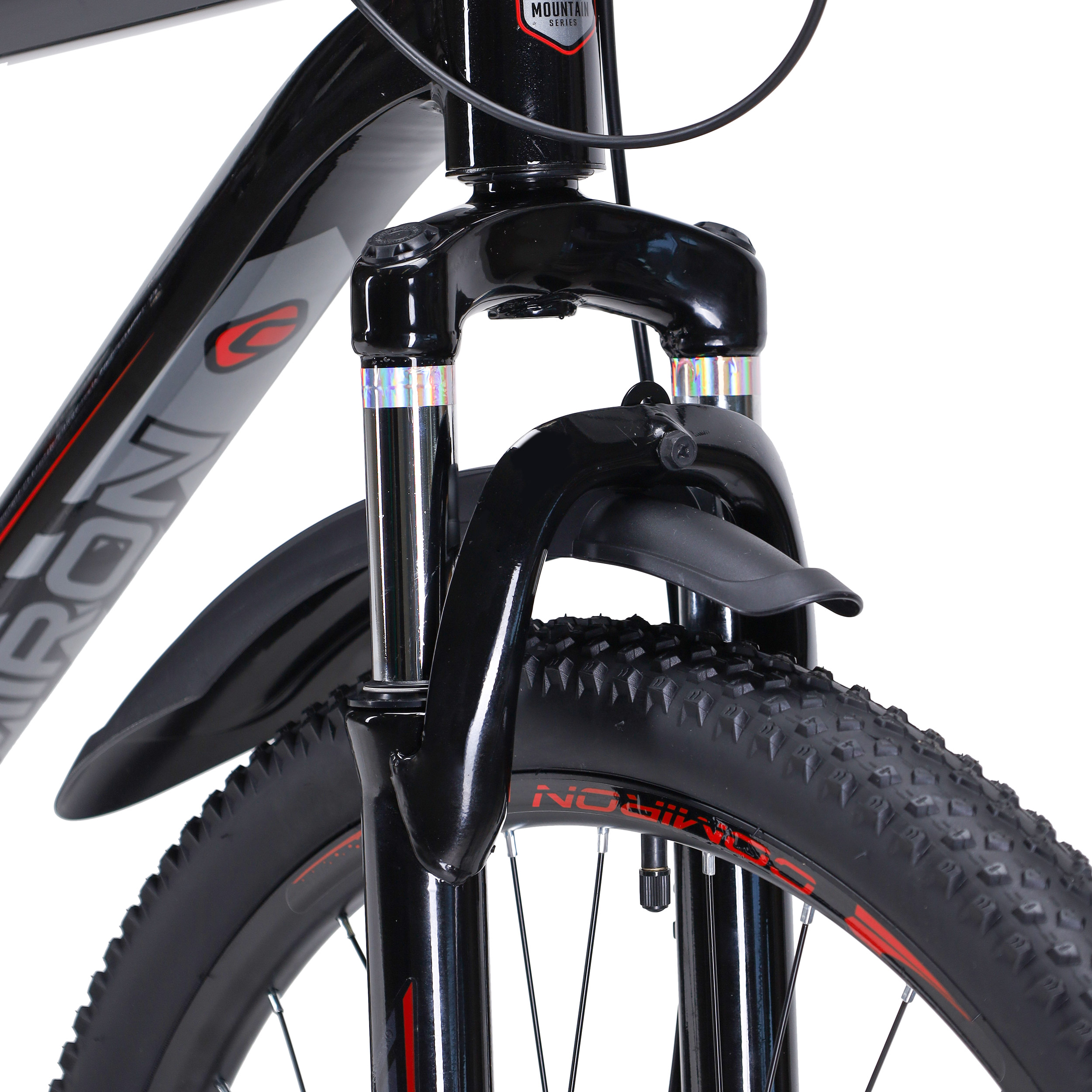 Велосипед 27,5" рама 19" 1x10sp COMIRON SYSTEM чёрный красный