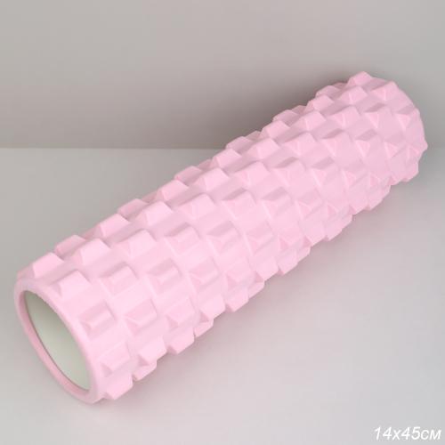 Ролик массажный спортивный Woohooo SHARP 45x14 / АКЦИЯ ! / розовый/ уп10