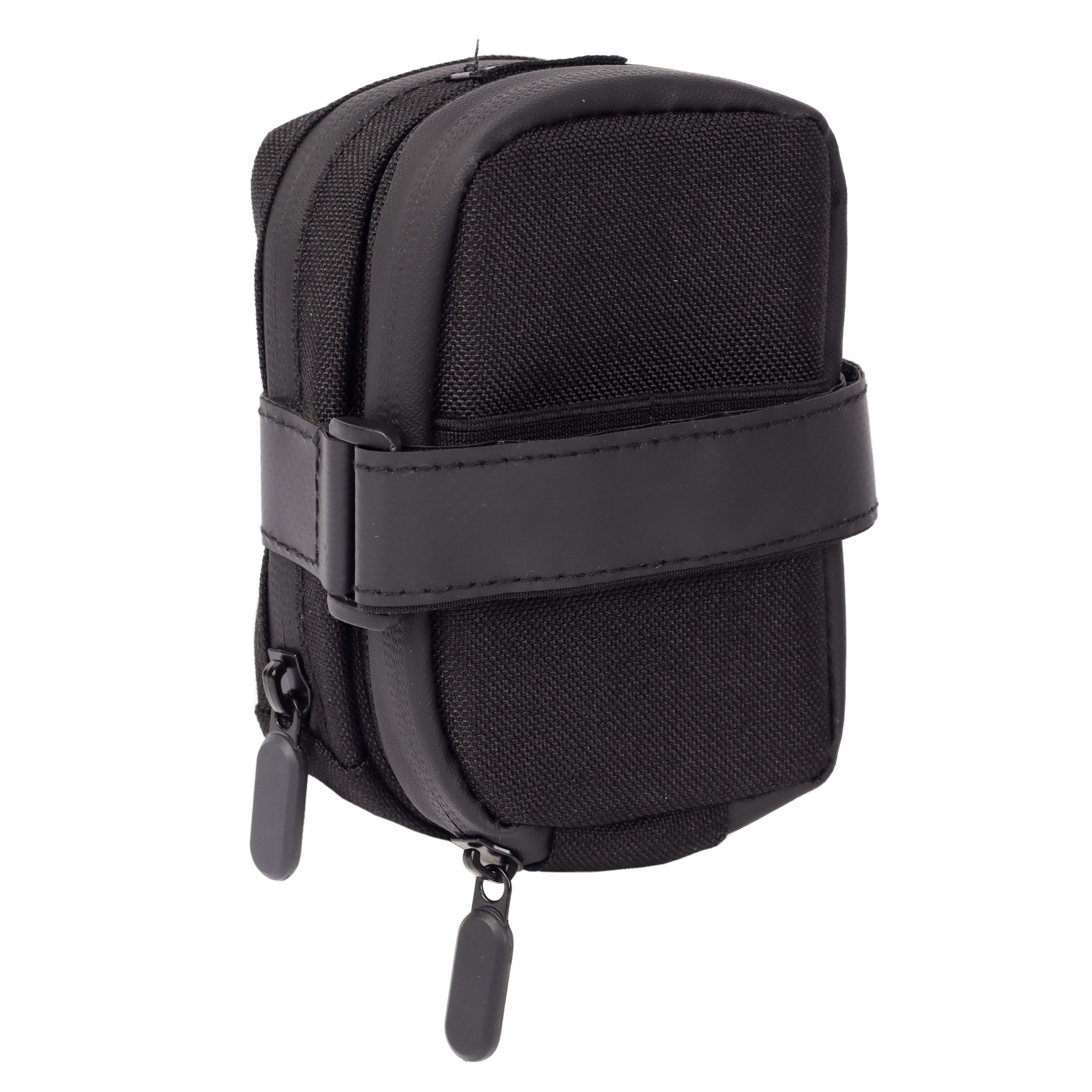 Сумка велосипедная подседельная ESLNF, материал 900DPU Polyester, отделение на молнии, доп съемное отделение, 12х9х6см, 0.5л, 97гр, Черная /уп 50/