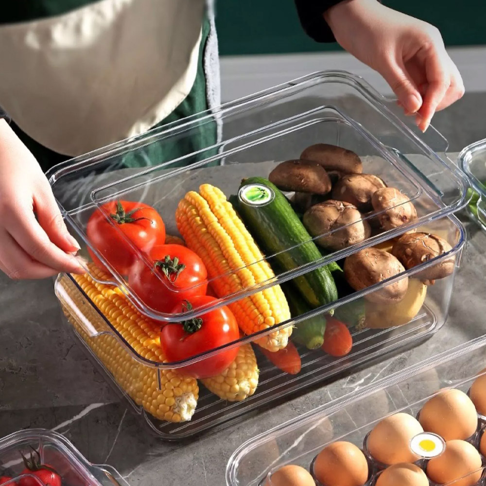 Контейнер для холодильника с крышкой 3,5 л / 2939-B /уп 18/ Пластик