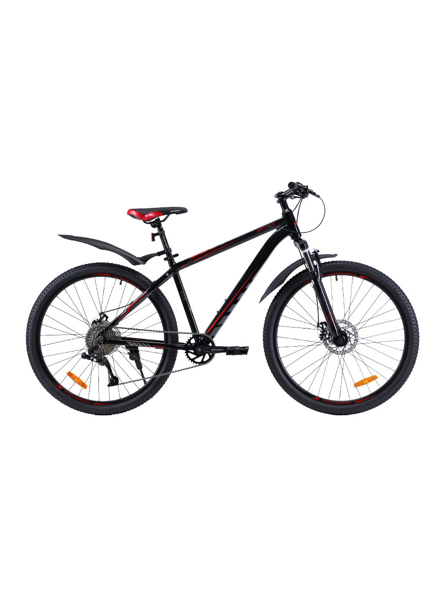 Велосипед 27,5" рама 19" 1x10sp COMIRON SYSTEM чёрный красный