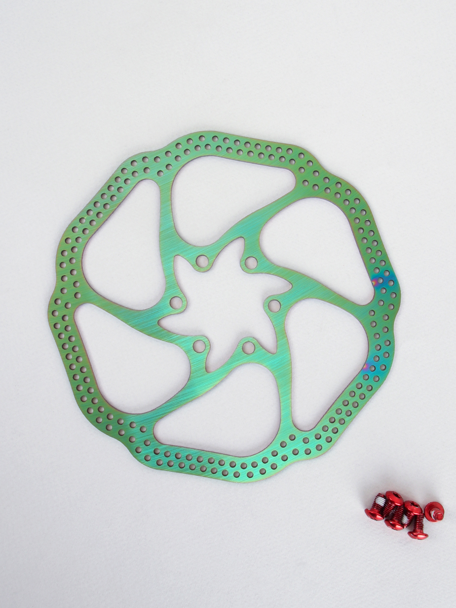 Ротор  дискового тормоза TOOPRE HS1-160color, диаметр диска 160мм, 44мм. Толщина 1.8мм. 6 отверстий. Вес 102гр. Цветной