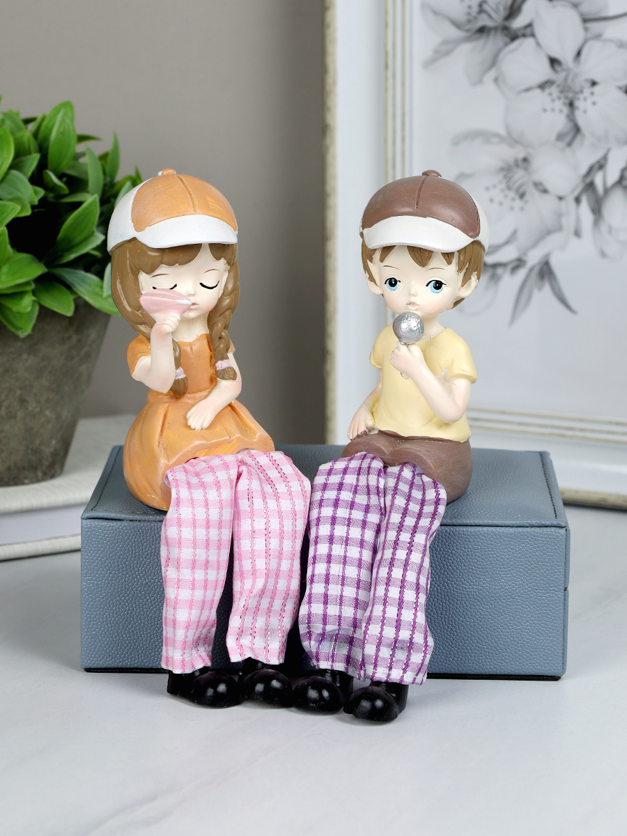 Фигурка Мальчик/Девочка висячие ножки 2 штуки набор 20 см / 5062 /уп 60/ПРОМО АКЦИЯ