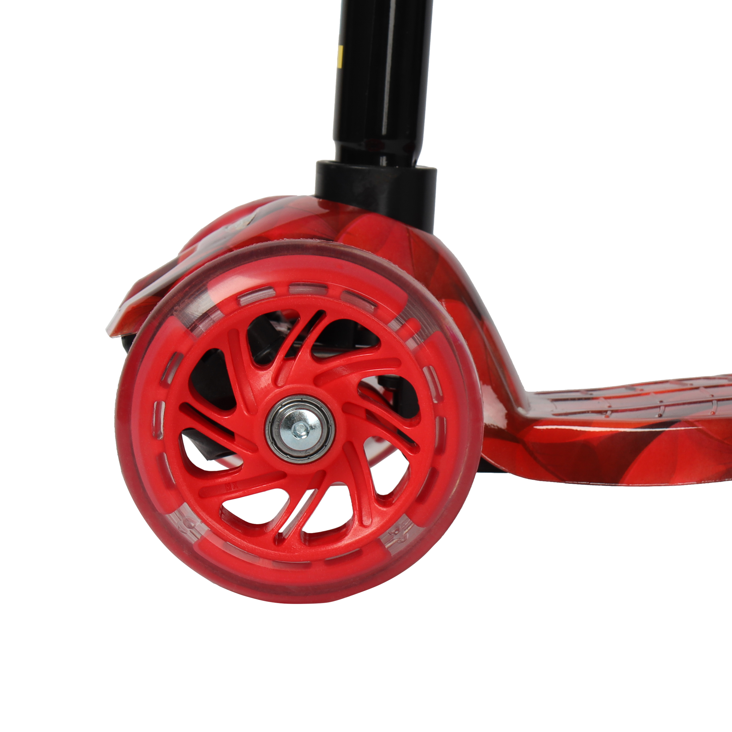 Самокат трехколесный для детей от 3-х лет Yeenot GT4108P54, нагрузка до 50кг, вес 2.3кг, светящиеся колёса PU116мм, цвет красный Дракон БК/уп10