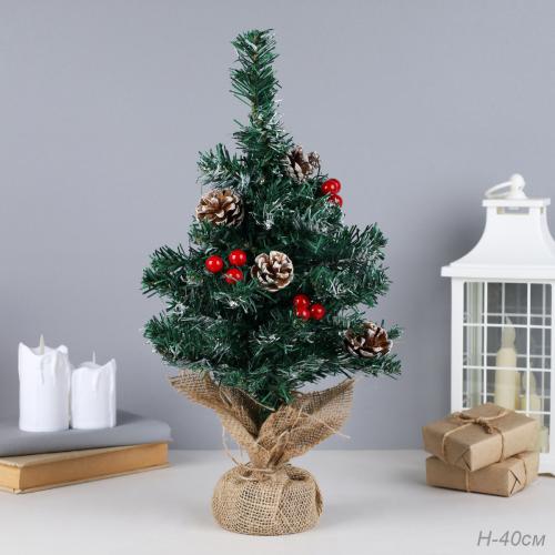 Елка искусственная настольная 40 см / 24H035 /уп 50/