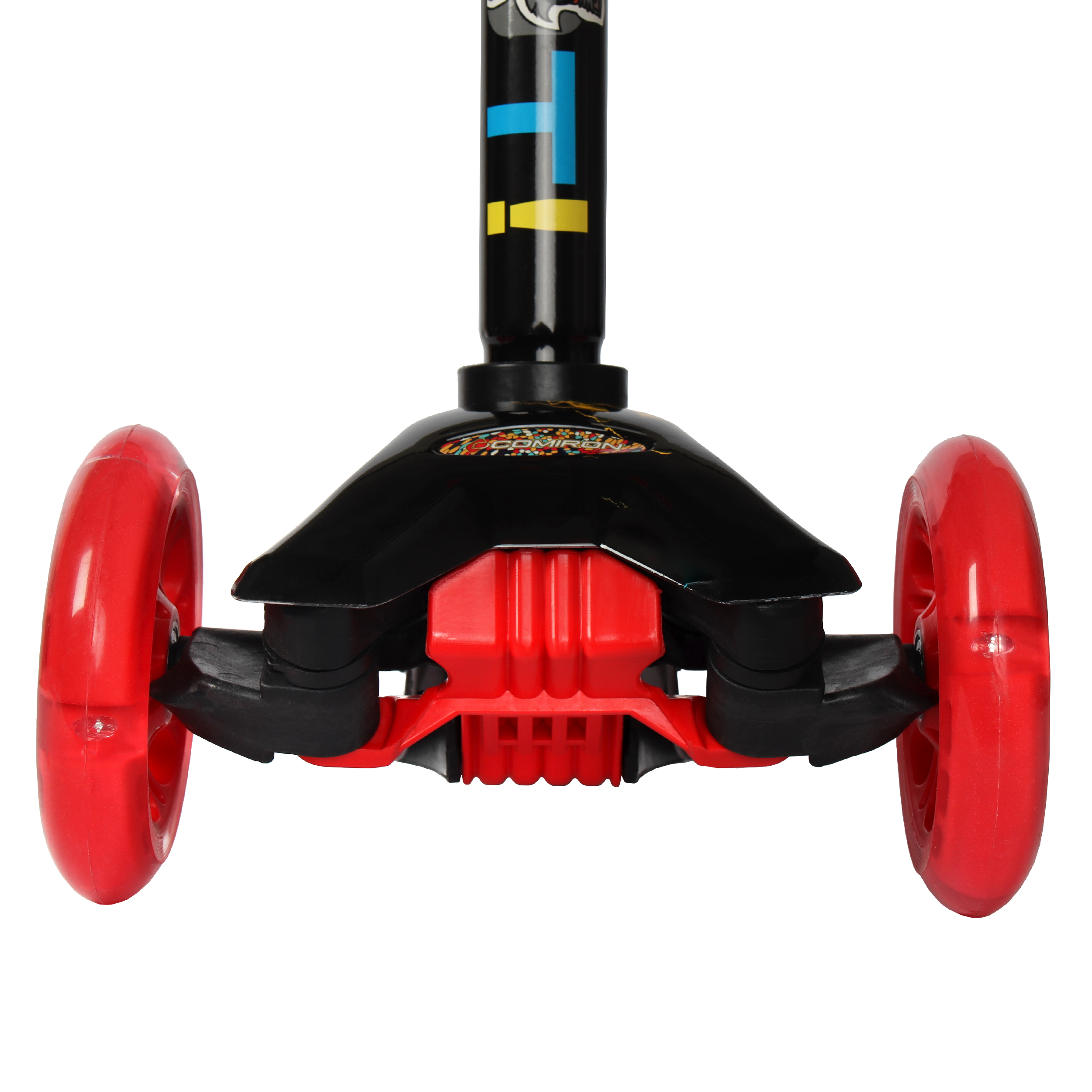 Самокат трехколесный для детей от 3-х лет Yeenot GT4108P57, нагрузка до 50кг, вес 2.3кг, светящиеся колёса PU116мм, цвет Молния ZOV БК/уп10