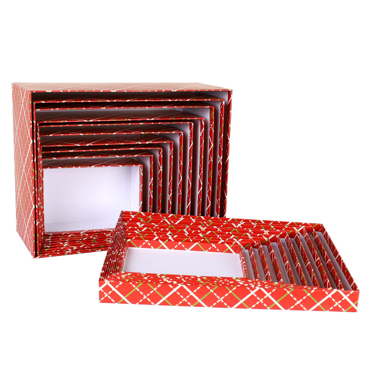 Коробка подарочная Прямоугольная 10 штук набор Новый год / M10-121 /уп 6/