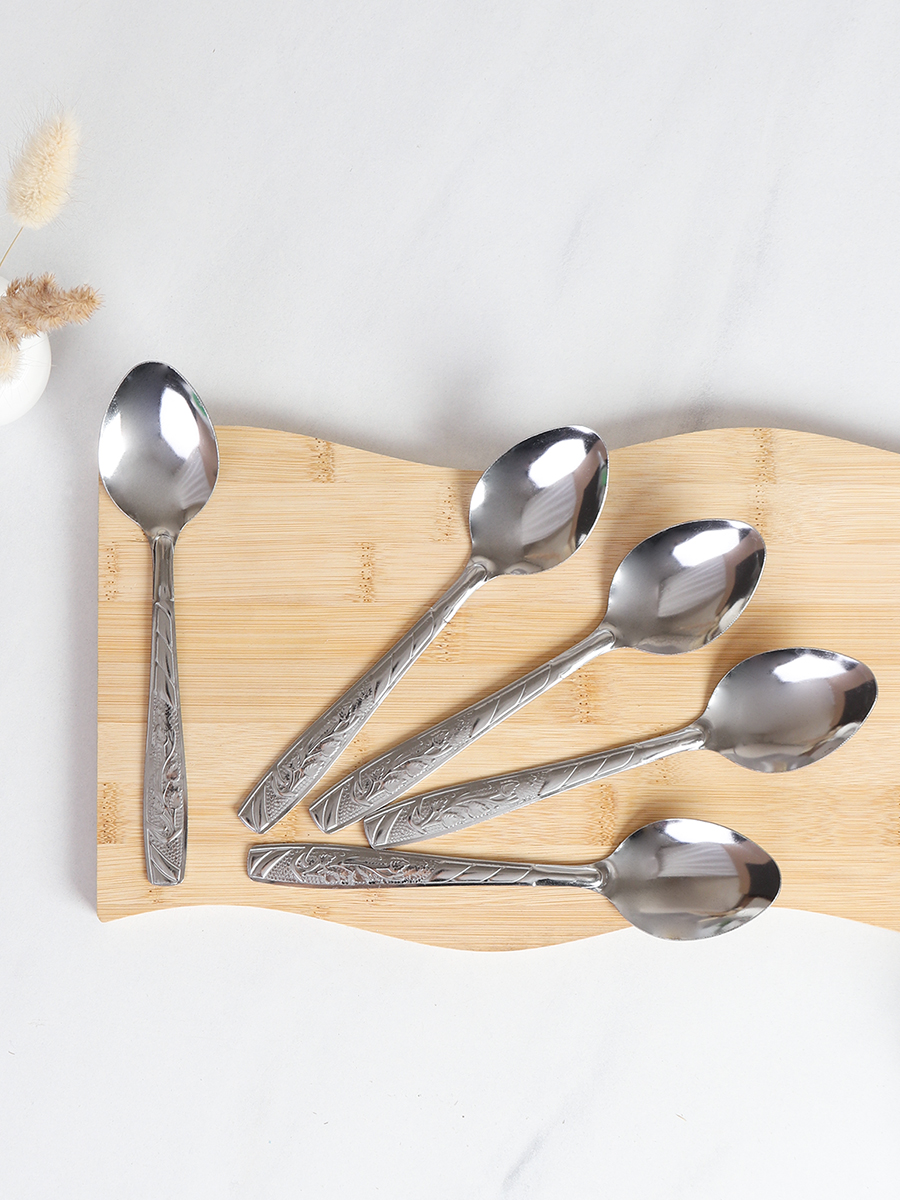 Ложка столовая 6 штук Серебро Берёзка / MJSP01 /уп 100/ 0,03