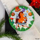 Подставка под горячее, кружку 10 см Символ Года 2026 Лошадь / КD021 /уп 12/144/ новогодняя/746298