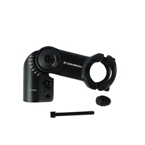 Вынос руля Logan CN-6601 3D Кованый Алюминий 31.8, длина 90мм, матовый чёрный, регулируемый, ISO4210-С/уп25