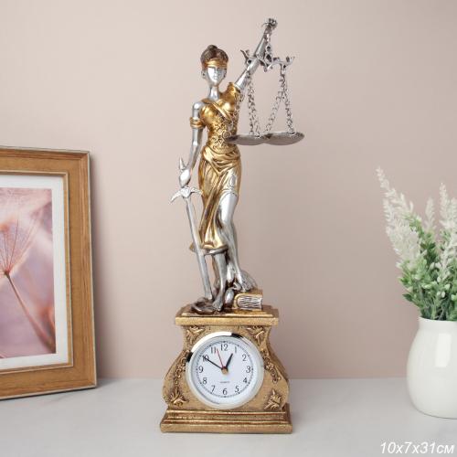 Часы статуэтка Фемида 30 см / QMH218735-3 /уп 12/