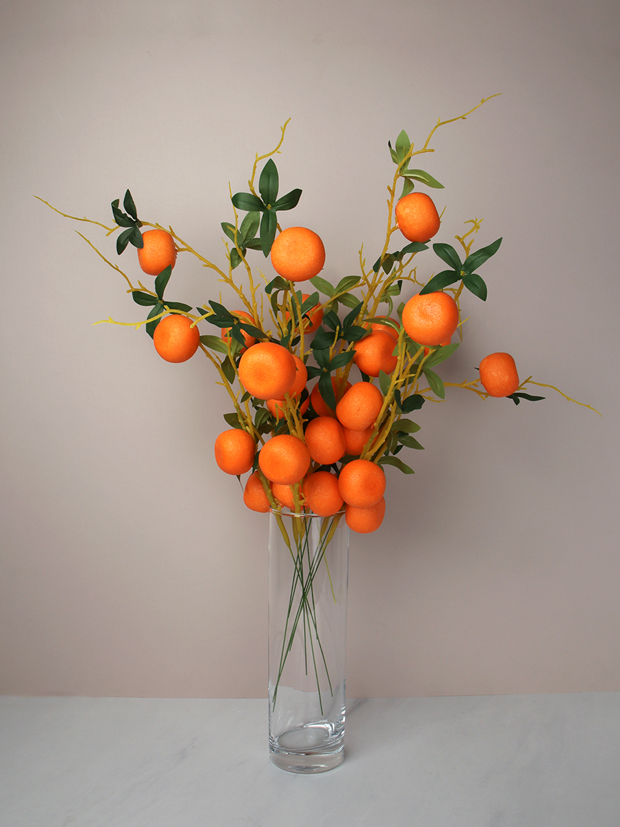 Растение искусственное Мандарин 3 ягоды 53 см / GTN-3 /уп 10/800/