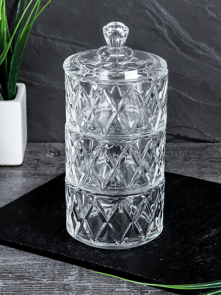 Банка для специй 100 мл 3 яруса / TG049-1 /уп 48/