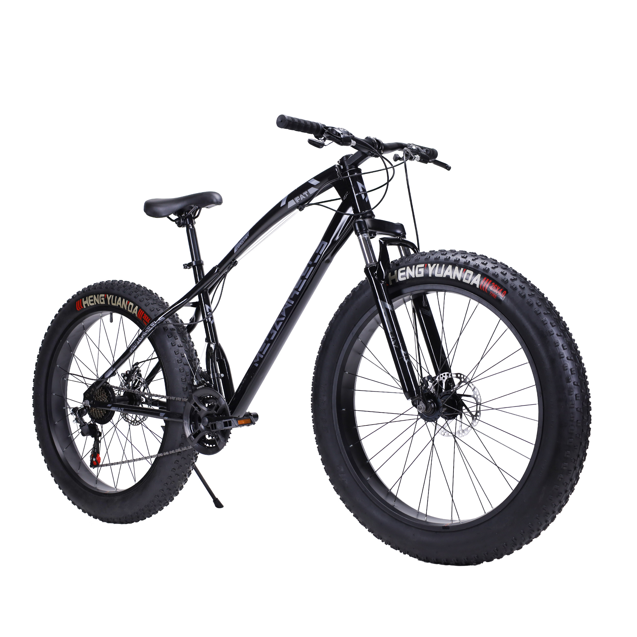 Велосипед фэт-байк 26"x4" рама 17" 21sp MEGAWHEELS FAT чёрный
