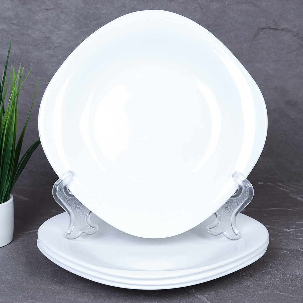 Набор тарелок квадратных 4 штуки 200 мм белые / FP-80XN (WHITE) /уп 12/ 651102