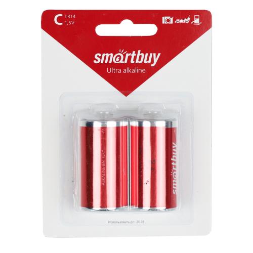 Батарейка Smartbuy LR14 BL-2 /уп 2/12/192/