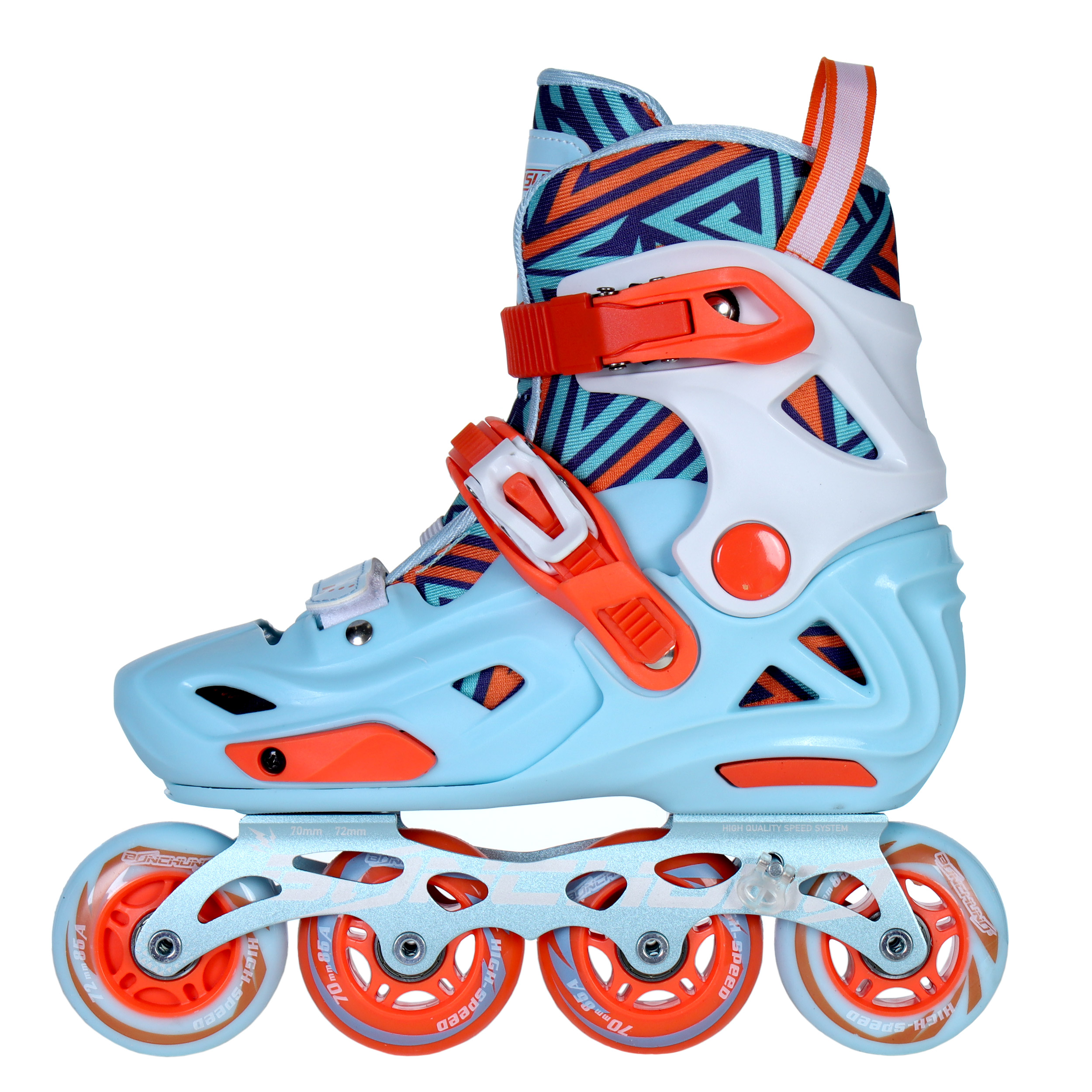 Роликовые фигурные коньки COMIRON  2022 M с блокировкой колёс /уп 6/ (35-38) оранжевые