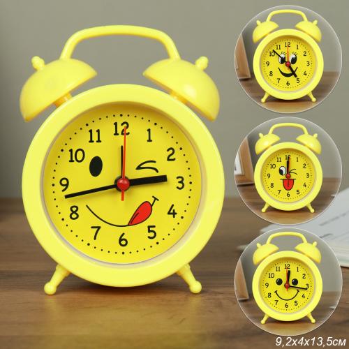 Будильник Смайлик 9,2х4х13,5 см / 8028 /уп 160/ 