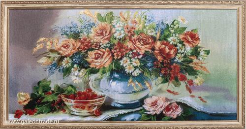 Картина гобелен 40х80 E088 /  FR3523-4 / золотая нить