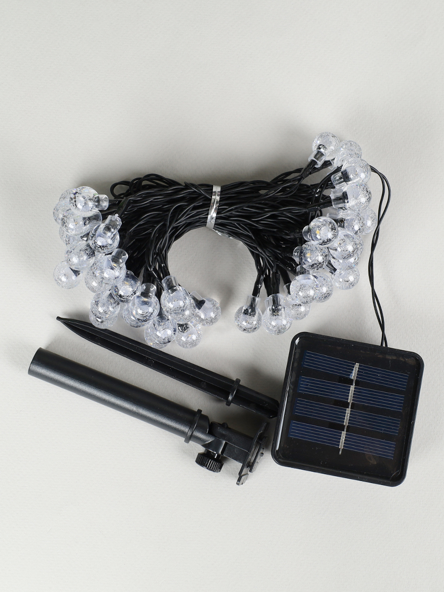 Гирлянда с питанием от солнечных элементов Шарики / FN-901 /уп 50/ 7 метров 50 ламп 707041*