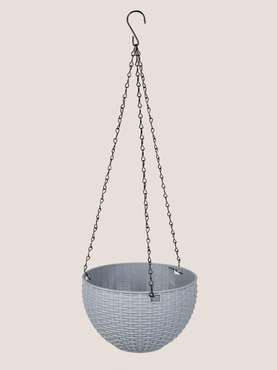 Кашпо подвесное пластик 21х13 см микс / P7208 /уп 60/2,5 литра