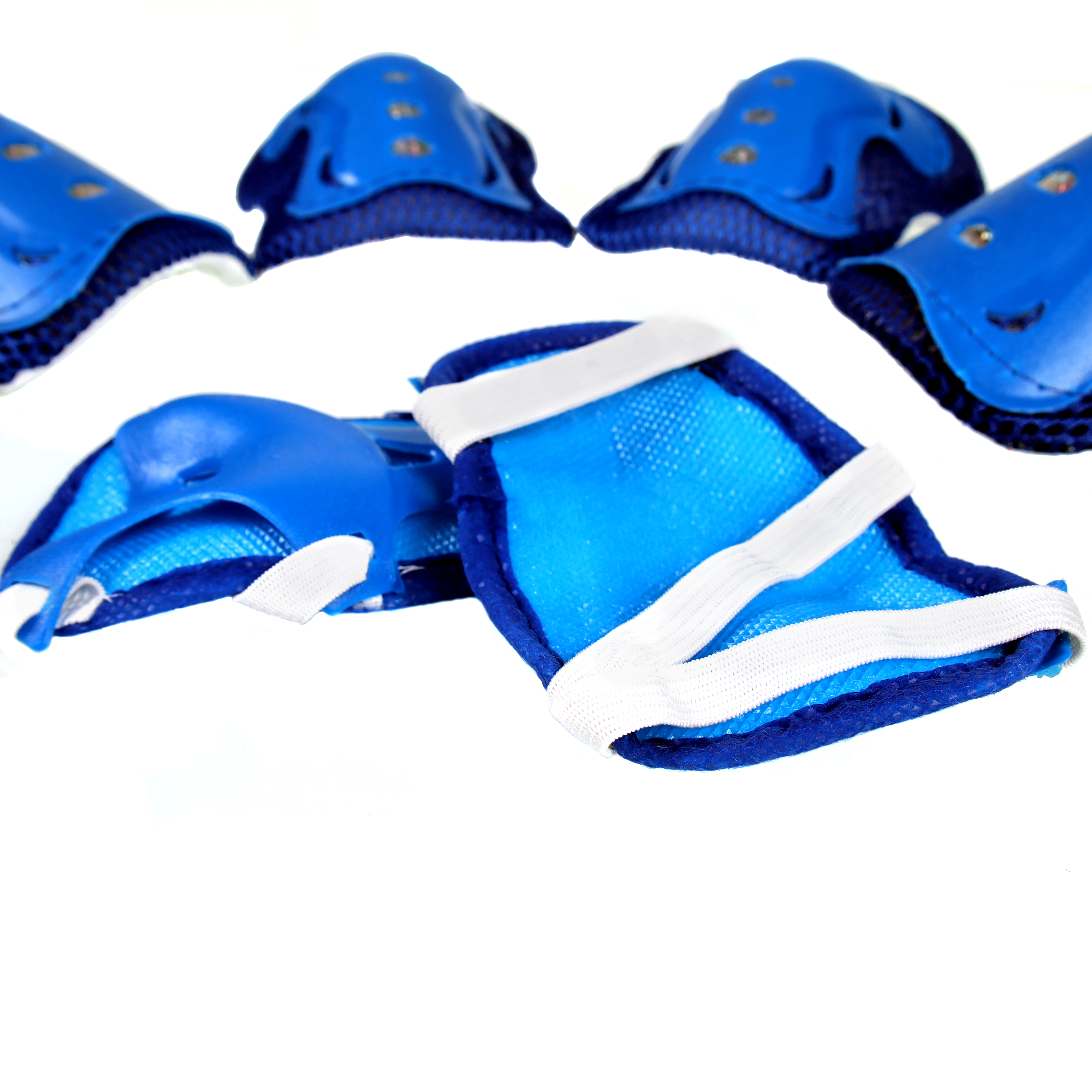 Защита для катания на роликах и велосипеде 6 предметов. 4-15лет / Yan-0021BL /уп 100/ синий