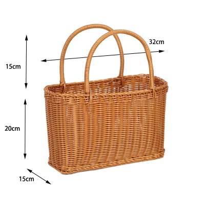 Корзина плетеная пластик 32x15x20 см / SGS-01 /уп 50/