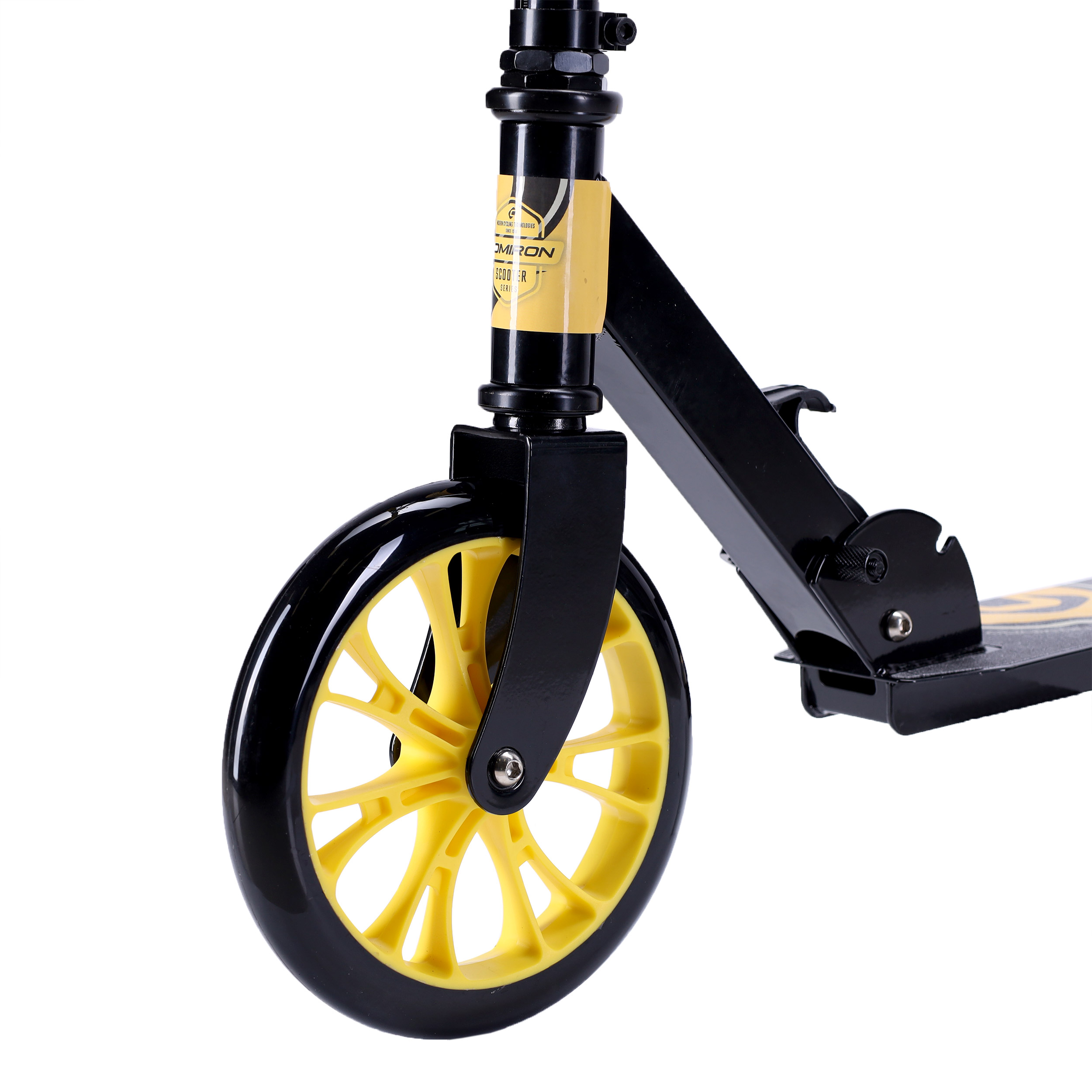 Самокат 2-х колесный COMIRON 200мм Comiron Team Speed Racing / GT23-R9 /уп 8/ жёлтый